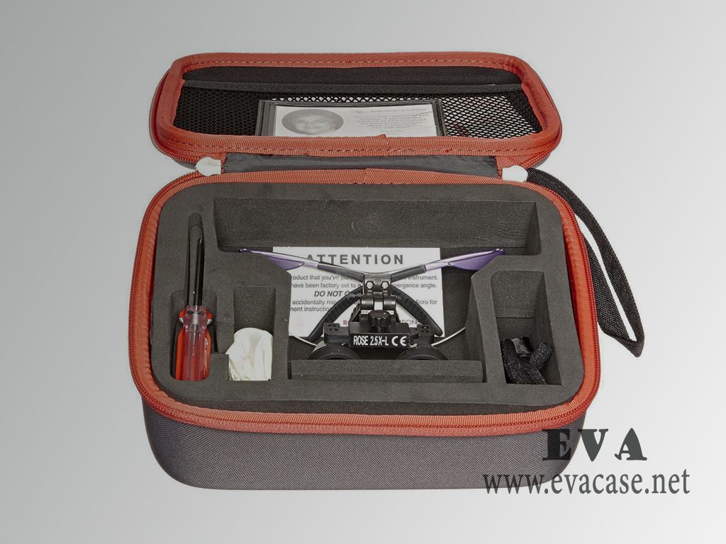 Hard Shell loupe carrying storage case for Rose Micro Solutions with